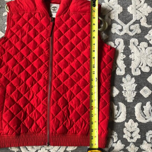 Timberland, Red, Quilted, Zippered, Elastic Waist, Nylon, Vest, Size: S/P - Picture 8 of 8